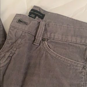Gray Corduroy Skinny Pants